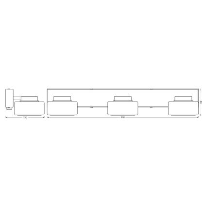 Ledvance-LED Vannas istabas sienas lampa ORBIS FLAME 3xLED/5,5W/230V IP44 hroms