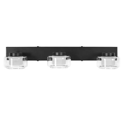 Ledvance - LED Vannas istabas sienas lampa ORBIS FLAME 3xLED/5,5W/230V 3000/4000K IP44 melna