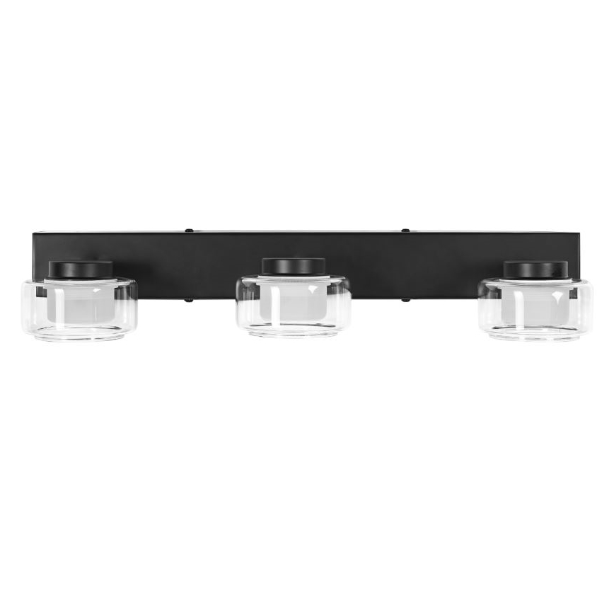 Ledvance - LED Vannas istabas sienas lampa ORBIS FLAME 3xLED/5,5W/230V 3000/4000K IP44 melna