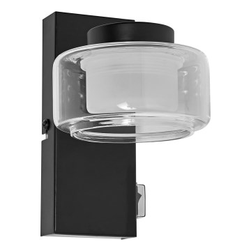 Ledvance - LED Vannas istabas sienas lampa ORBIS FLAME LED/5,5W/230V 3000/4000K IP44 melna