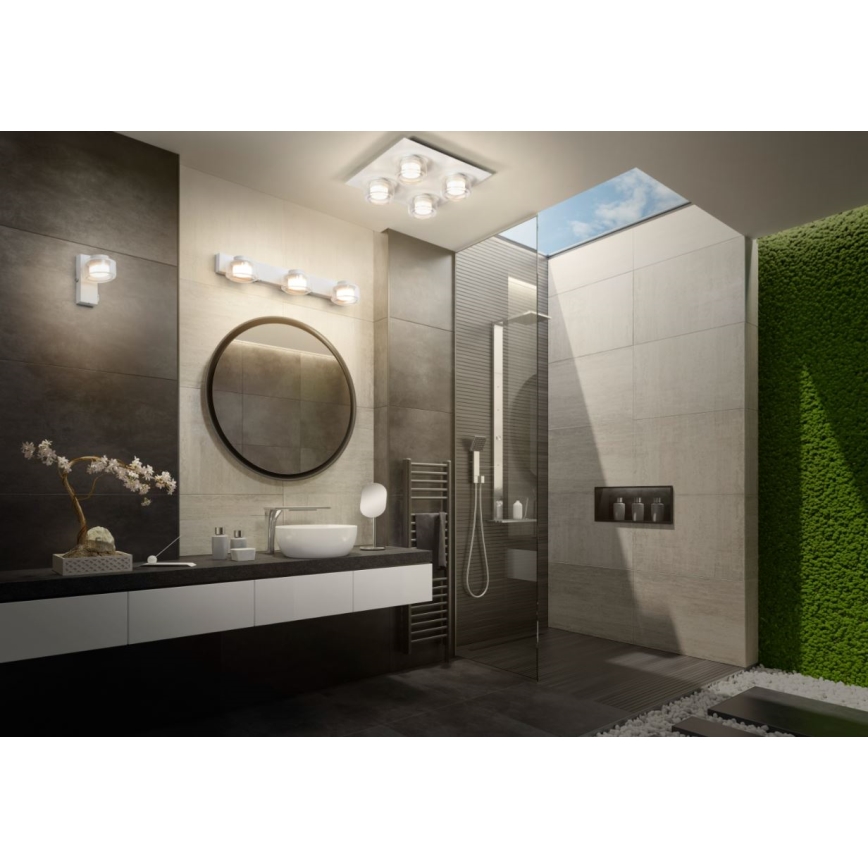 Ledvance - LED Vannas istabas sienas lampa ORBIS FLAME LED/5,5W/230V 3000/4000K IP44 balta