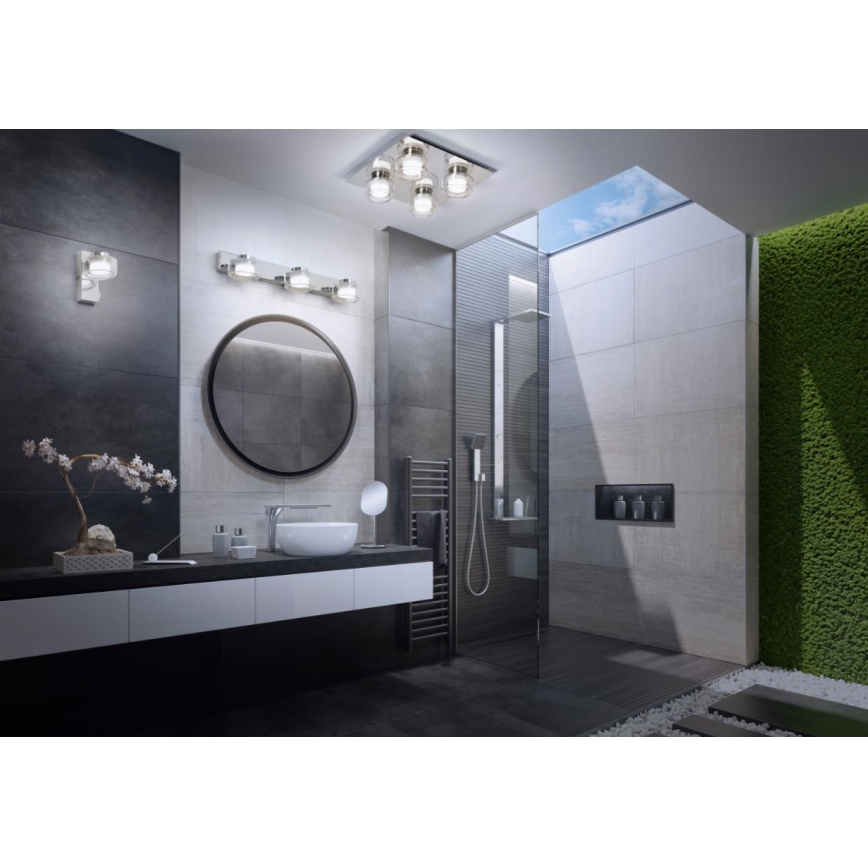 Ledvance - LED Vannas istabas sienas lampa ORBIS FLAME LED/5,5W/230V 3000/4000K IP44 hroms