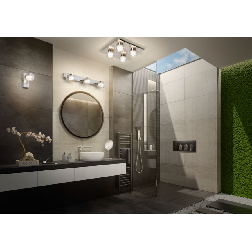 Ledvance - LED Vannas istabas sienas lampa ORBIS FLAME LED/5,5W/230V 3000/4000K IP44 hroms
