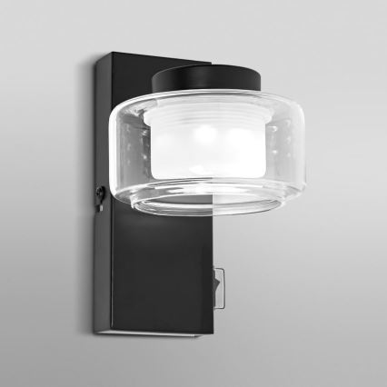 Ledvance - LED Vannas istabas sienas lampa ORBIS FLAME LED/5,5W/230V 3000/4000K IP44 melna