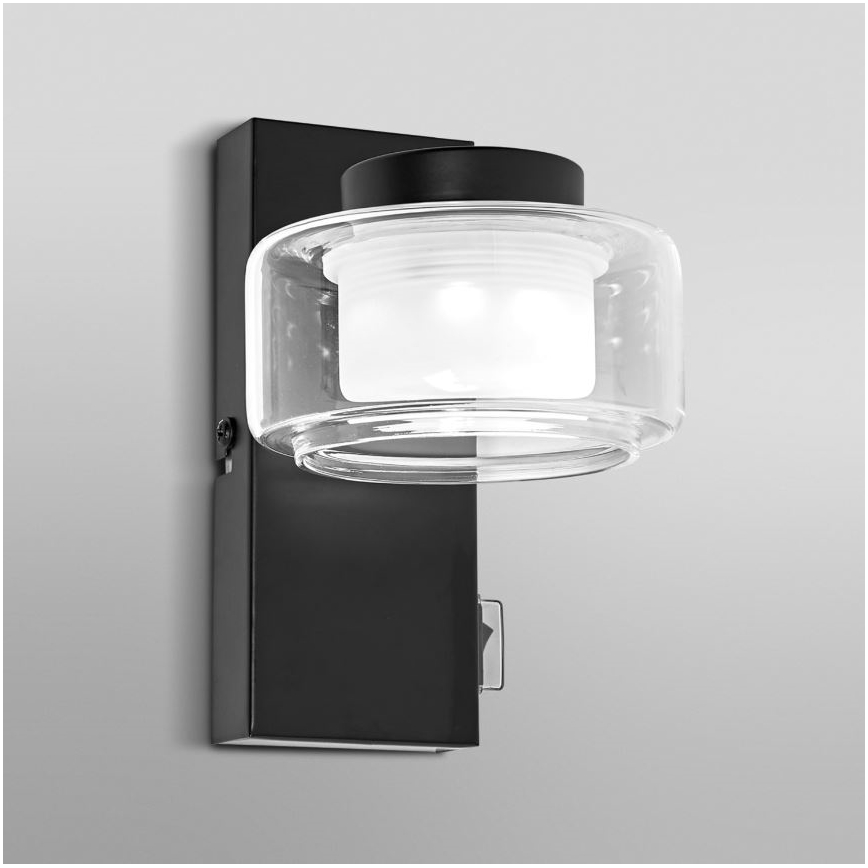Ledvance - LED Vannas istabas sienas lampa ORBIS FLAME LED/5,5W/230V 3000/4000K IP44 melna