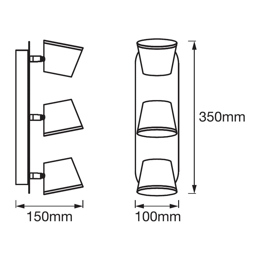 Ledvance - LED Vannas istabas starmetis SPOT 3xLED/7W/230V IP44 3000/4000K CRI 90 Ra