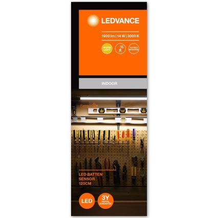 Ledvance - LED Virtuves zem skapīša lampa ar sensoru BATTEN LED/14W/230V 120 cm