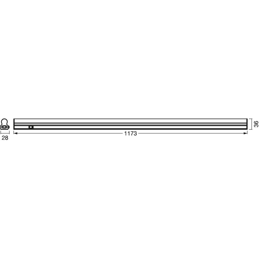 Ledvance - LED Virtuves zem skapīša lampa ar sensoru BATTEN LED/14W/230V 120 cm