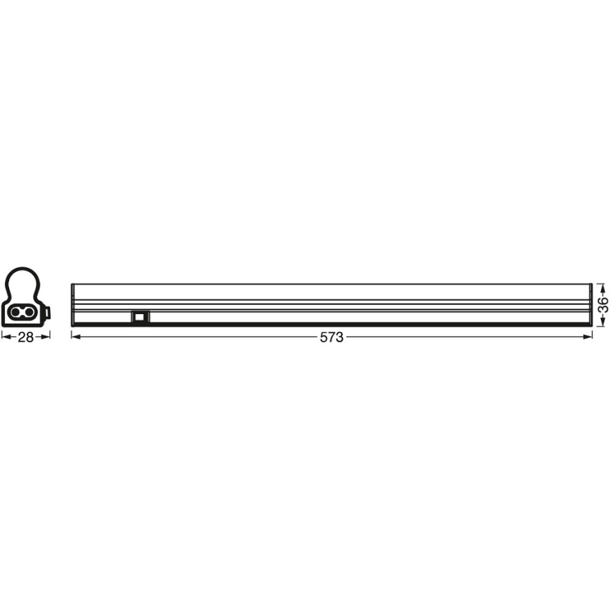 Ledvance - LED Virtuves zem skapīša lampa ar sensoru BATTEN LED/8W/230V 60 cm
