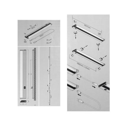 Ledvance - LED Virtuves zem skapīša lampa TURN LED/6W/230V