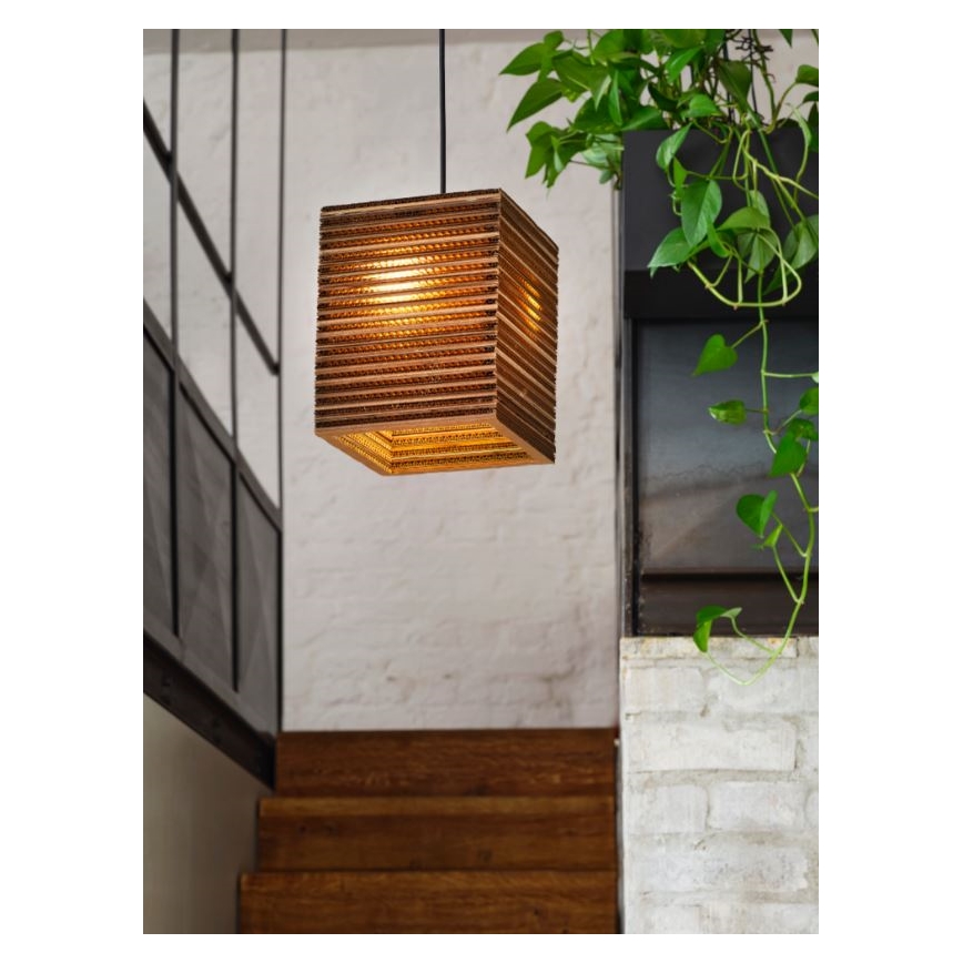 Ledvance - Lustra ar auklu DECOR CARDBOARD 1xE27/15W/230V 25x25 cm