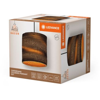 Ledvance - Lustra ar auklu DECOR CARDBOARD 1xE27/15W/230V d. 25 cm