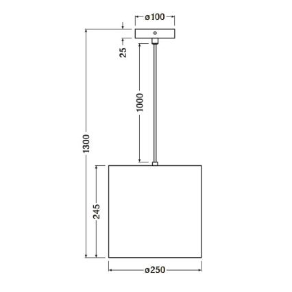 Ledvance - Lustra ar auklu DECOR CARDBOARD 1xE27/15W/230V d. 25 cm
