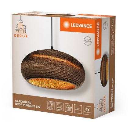 Ledvance - Lustra ar auklu DECOR CARDBOARD 1xE27/15W/230V d. 40 cm