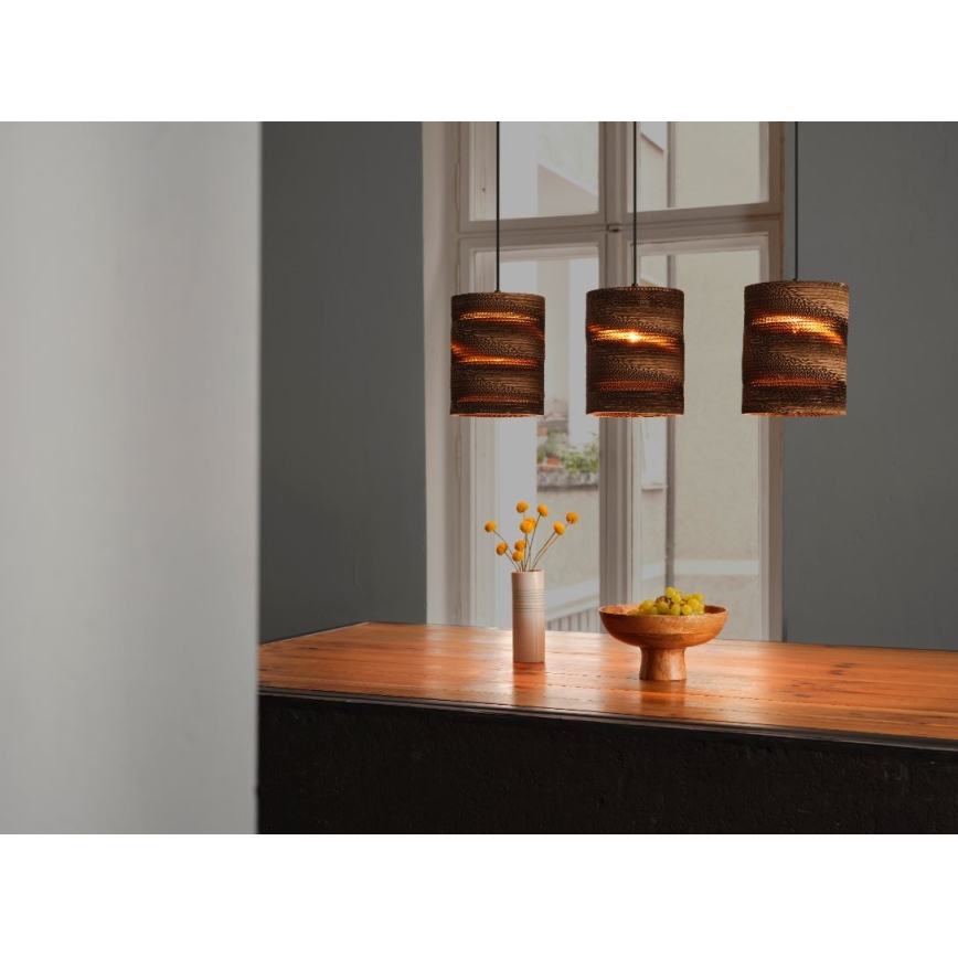 Ledvance - Lustra ar auklu DECOR CARDBOARD 3xE27/15W/230V