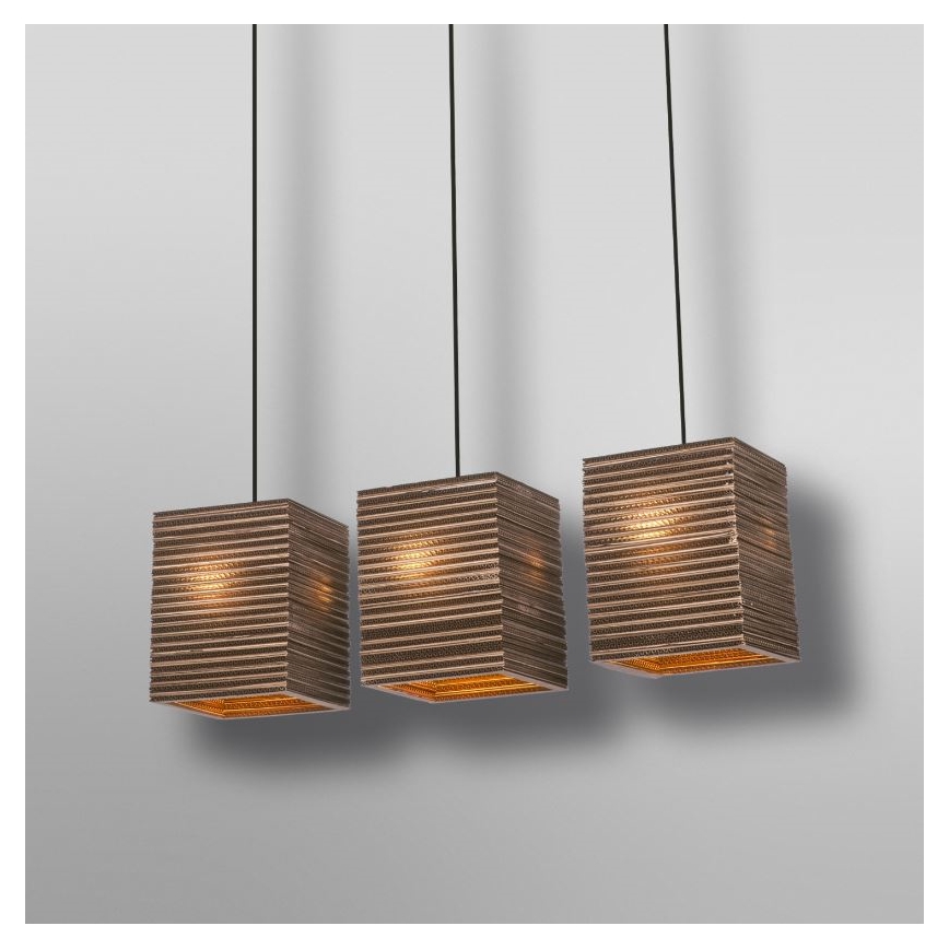 Ledvance - Lustra ar auklu DECOR CARDBOARD 3xE27/15W/230V