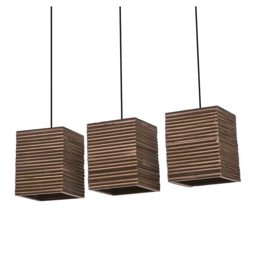 Ledvance - Lustra ar auklu DECOR CARDBOARD 3xE27/15W/230V