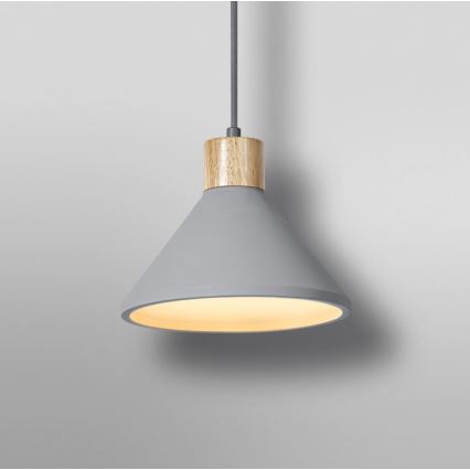 Ledvance - Lustra ar auklu DECOR CONCRETE 1xE27/15W/230V d. 22 cm betons pelēka