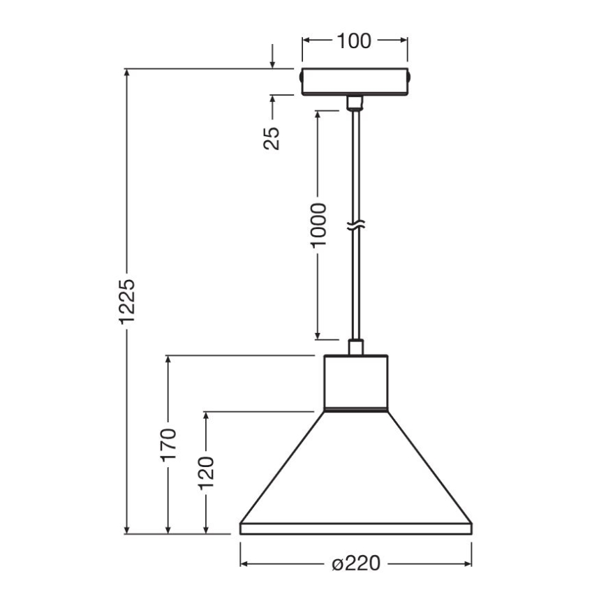 Ledvance - Lustra ar auklu DECOR CONCRETE 1xE27/15W/230V d. 22 cm betons pelēka