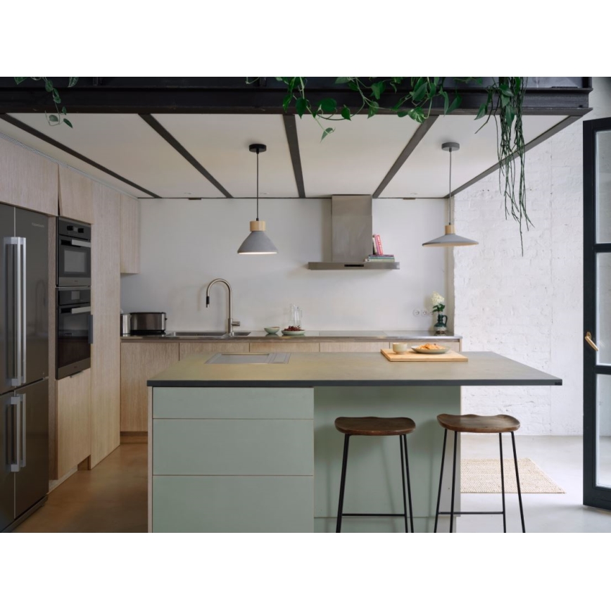 Ledvance - Lustra ar auklu DECOR CONCRETE 1xE27/15W/230V d. 32 cm betons pelēka