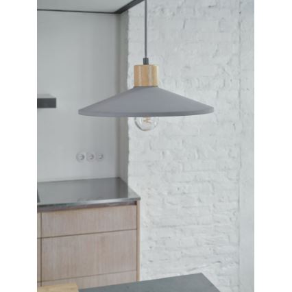 Ledvance - Lustra ar auklu DECOR CONCRETE 1xE27/15W/230V d. 32 cm betons pelēka