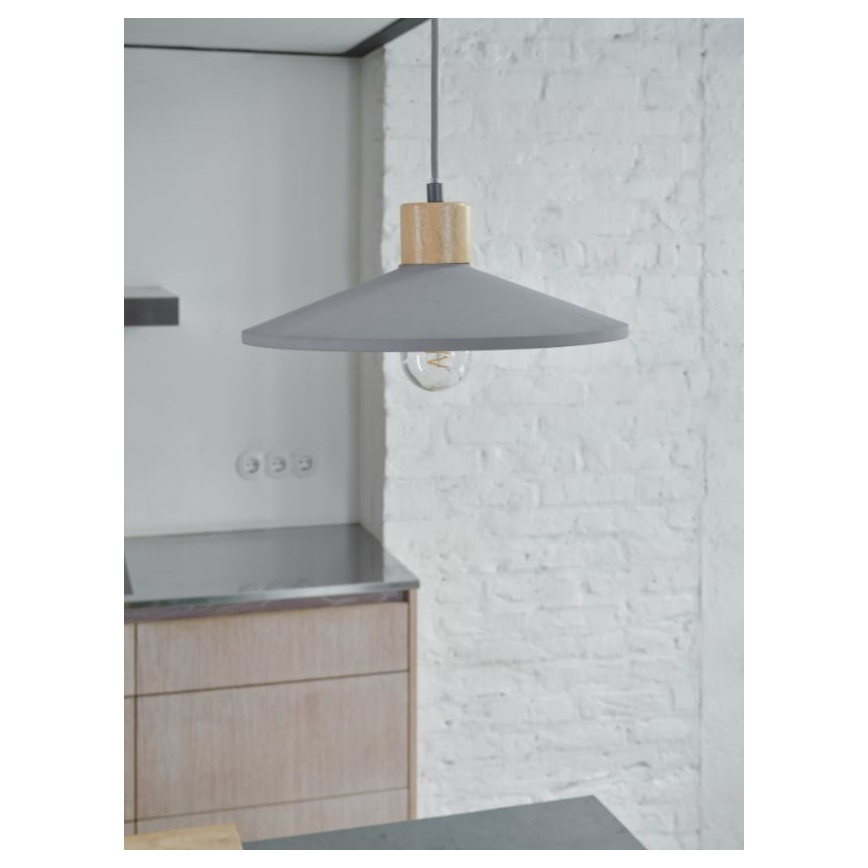 Ledvance - Lustra ar auklu DECOR CONCRETE 1xE27/15W/230V d. 32 cm betons pelēka
