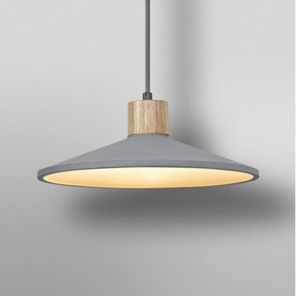 Ledvance - Lustra ar auklu DECOR CONCRETE 1xE27/15W/230V d. 32 cm betons pelēka