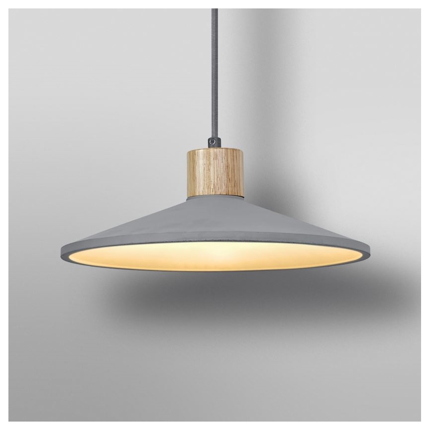 Ledvance - Lustra ar auklu DECOR CONCRETE 1xE27/15W/230V d. 32 cm betons pelēka