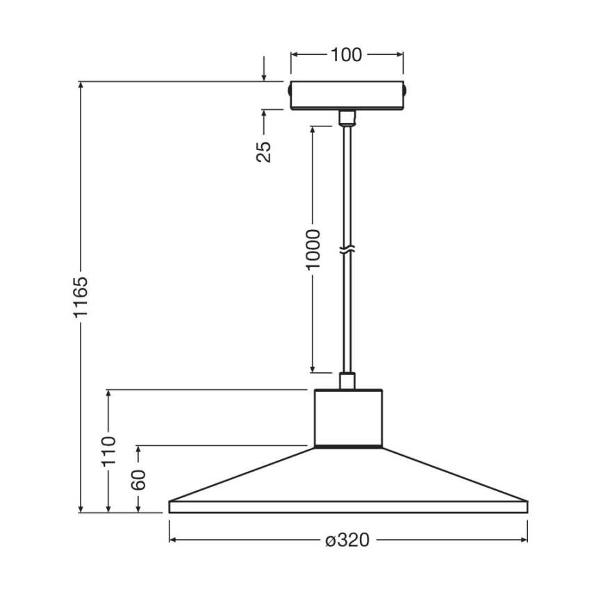 Ledvance - Lustra ar auklu DECOR CONCRETE 1xE27/15W/230V d. 32 cm betons pelēka