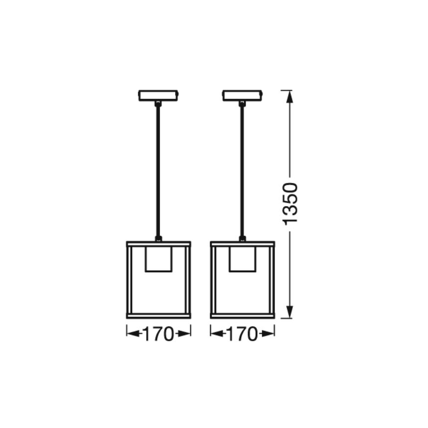 Ledvance - Lustra ar auklu DECOR NAIROBI 1xE27/15W/230V gumijkoks