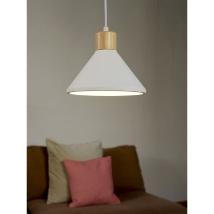 Ledvance - Lustra ar auklu DECOR PLASTER 1xE27/25W/230V d. 22 cm ģipsis balta