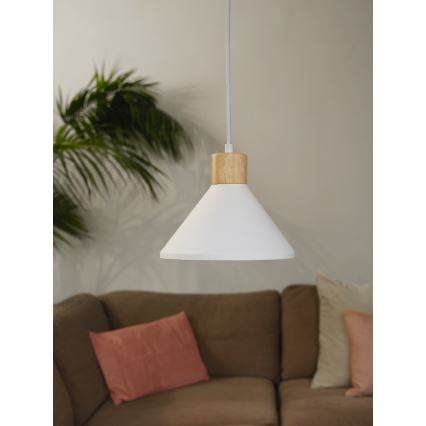 Ledvance - Lustra ar auklu DECOR PLASTER 1xE27/25W/230V d. 22 cm ģipsis balta