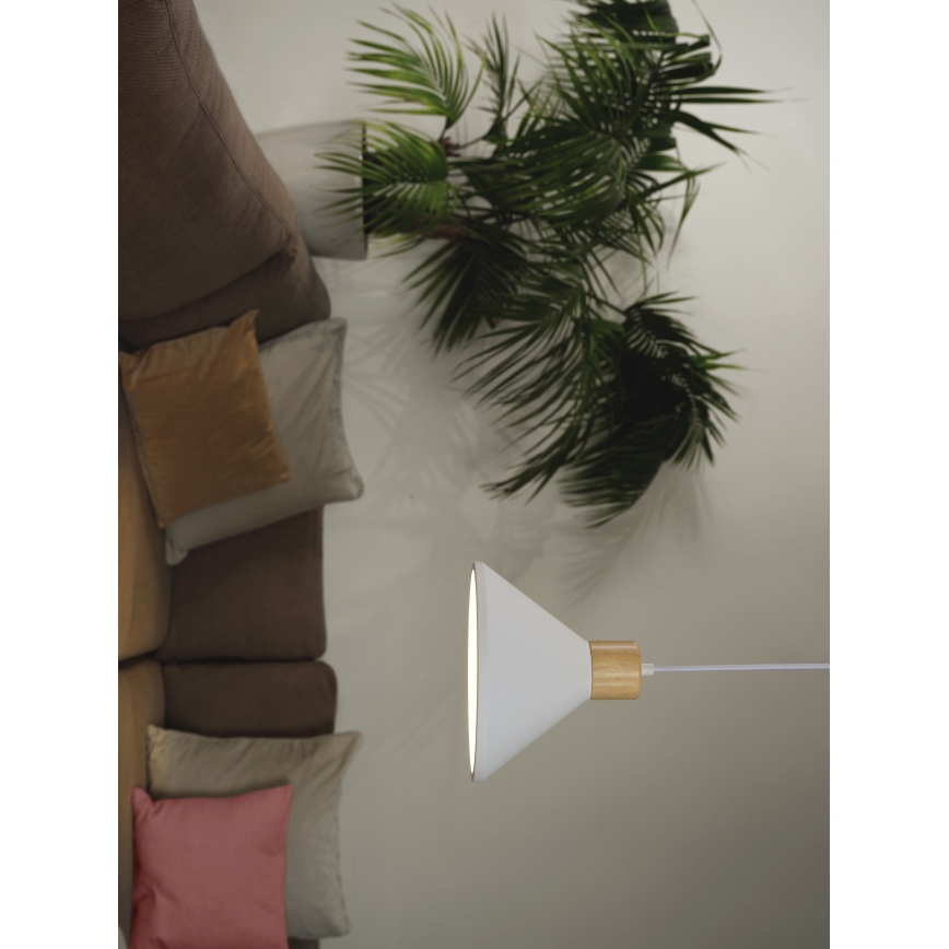 Ledvance - Lustra ar auklu DECOR PLASTER 1xE27/25W/230V d. 22 cm ģipsis balta