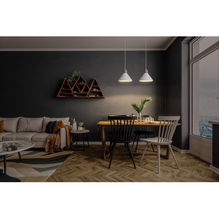 Ledvance - Lustra ar auklu DECOR PLASTER 1xE27/25W/230V d. 22 cm ģipsis balta