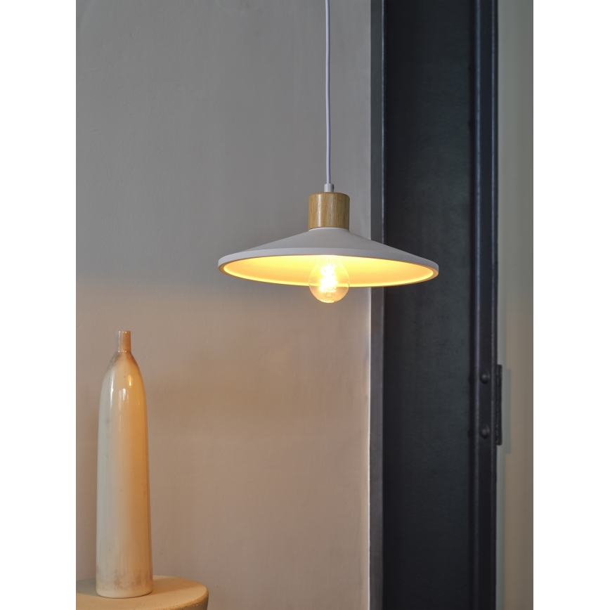 Ledvance - Lustra ar auklu DECOR PLASTER 1xE27/25W/230V d. 32 cm ģipsis balta