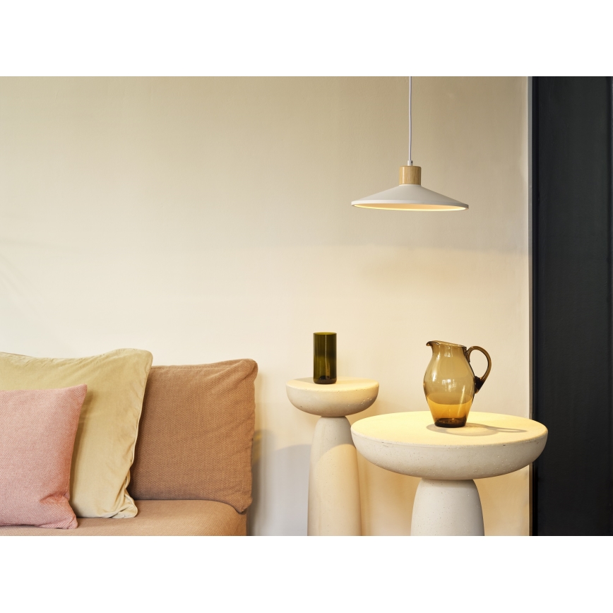 Ledvance - Lustra ar auklu DECOR PLASTER 1xE27/25W/230V d. 32 cm ģipsis balta