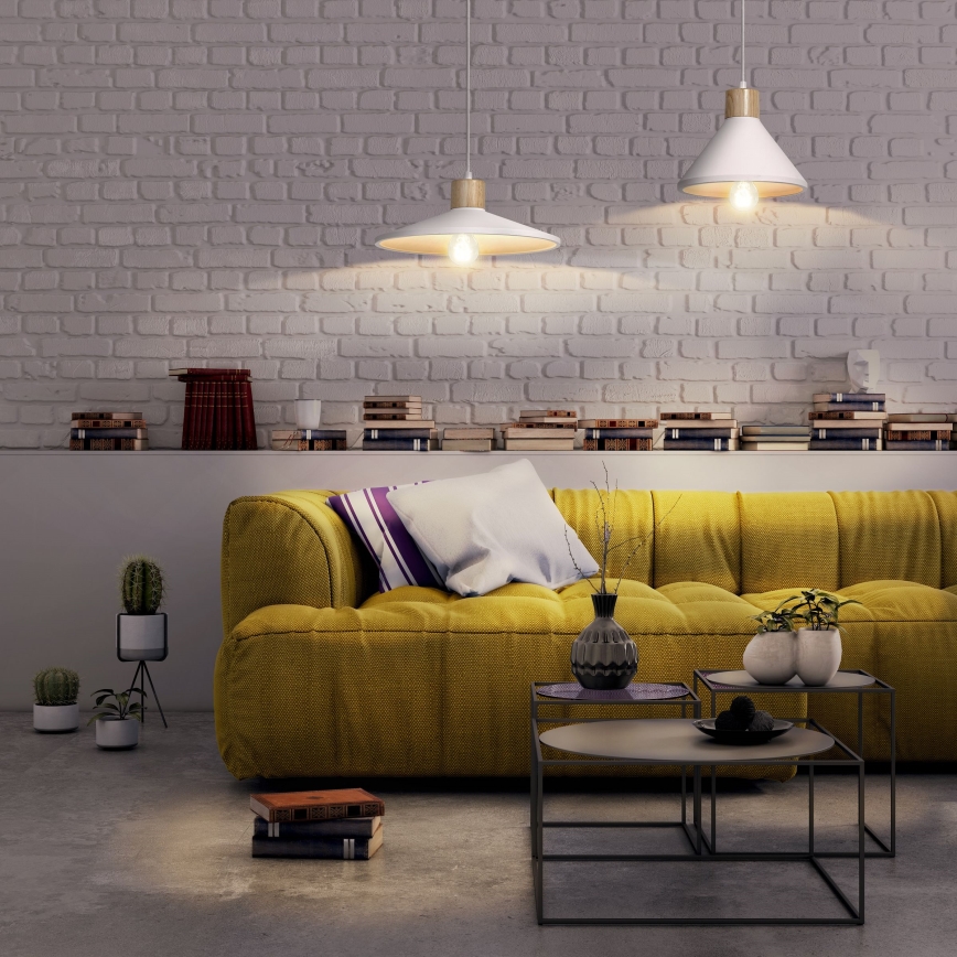 Ledvance - Lustra ar auklu DECOR PLASTER 1xE27/25W/230V d. 32 cm ģipsis balta