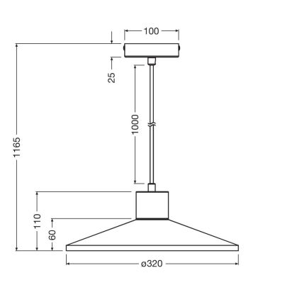 Ledvance - Lustra ar auklu DECOR PLASTER 1xE27/25W/230V d. 32 cm ģipsis balta