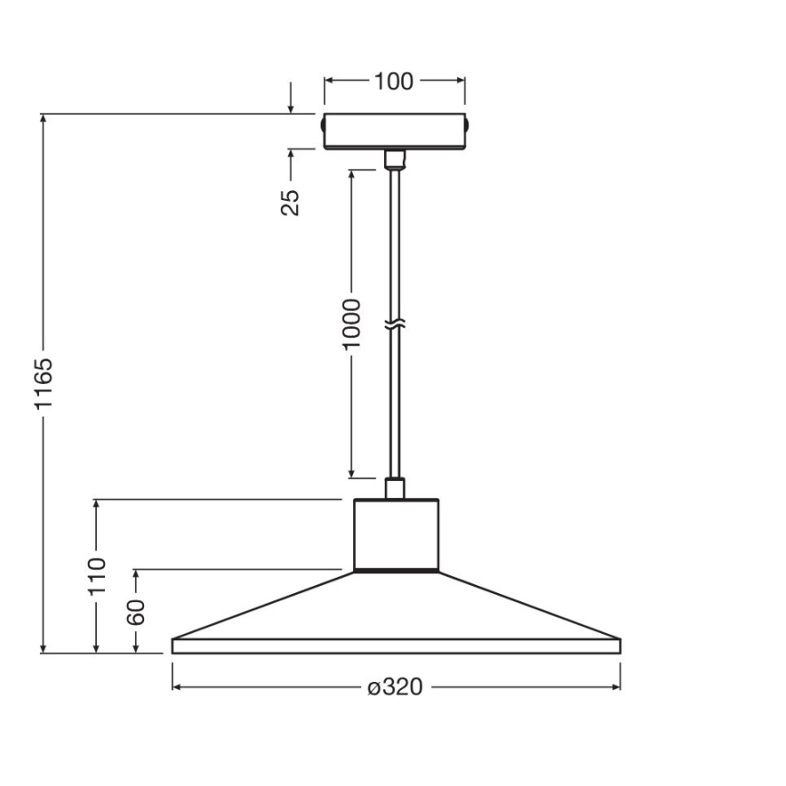 Ledvance - Lustra ar auklu DECOR PLASTER 1xE27/25W/230V d. 32 cm ģipsis balta