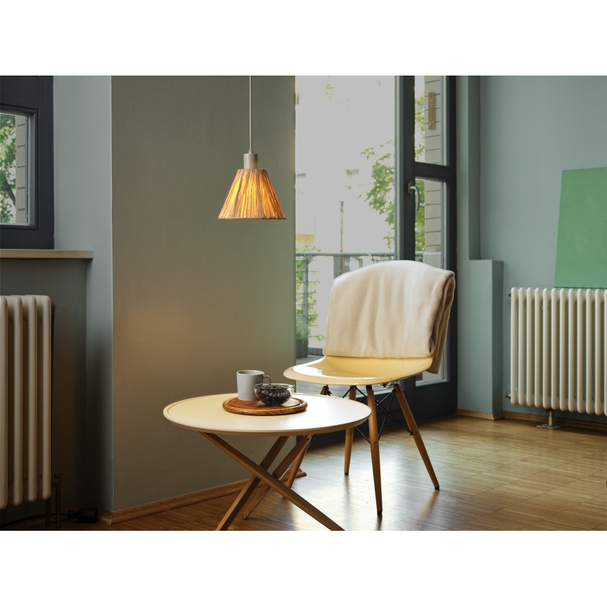 Ledvance - Lustra ar auklu DECOR RAFFIA 1xE27/15W/230V