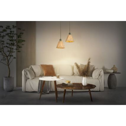 Ledvance - Lustra ar auklu DECOR RAFFIA 1xE27/15W/230V