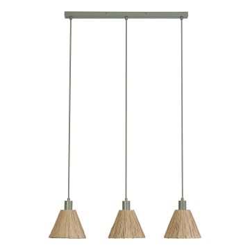Ledvance - Lustra ar auklu DECOR RAFFIA 3xE27/15W/230V raffia bast