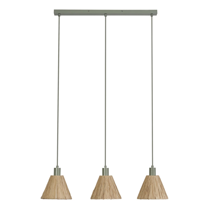 Ledvance - Lustra ar auklu DECOR RAFFIA 3xE27/15W/230V raffia bast