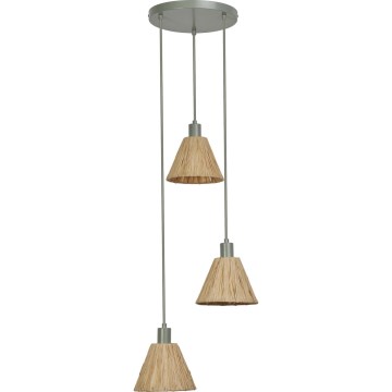 Ledvance - Lustra ar auklu DECOR RAFFIA 3xE27/15W/230V raffia bast