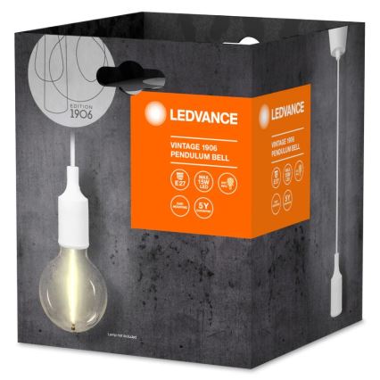 Ledvance - Lustra ar auklu PENDULUM BELL 1xE27/15W/230V balta