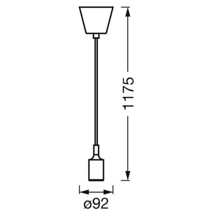 Ledvance - Lustra ar auklu PENDULUM BELL 1xE27/15W/230V balta