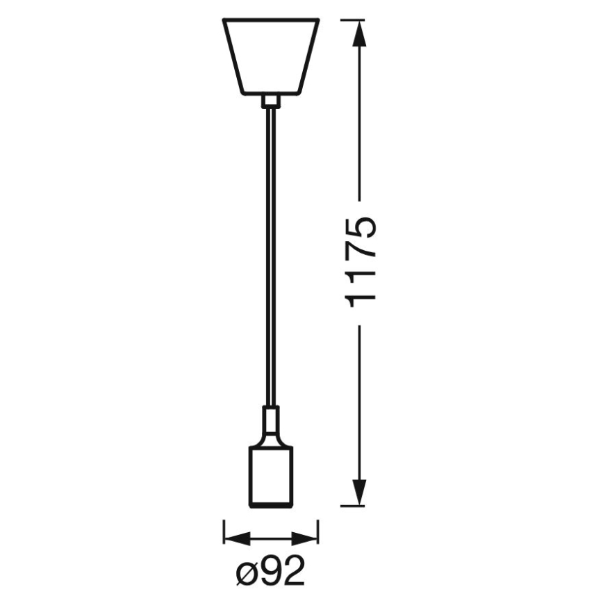 Ledvance - Lustra ar auklu PENDULUM BELL 1xE27/15W/230V balta