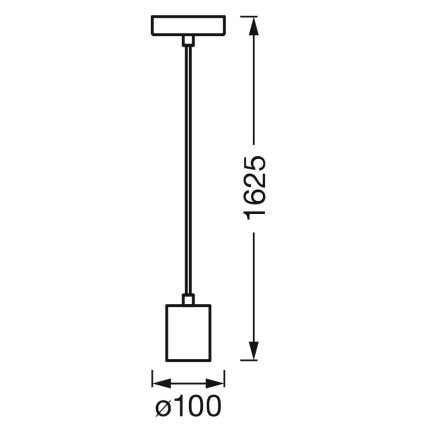 Ledvance - Lustra ar auklu PENDULUM ROBBIN 1xE27/15W/230V melna