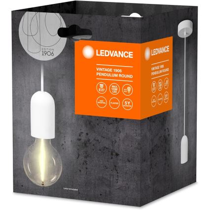 Ledvance - Lustra ar auklu PENDULUM ROUND 1xE27/15W/230V balta