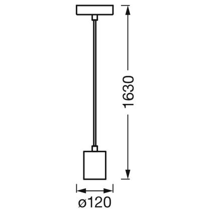 Ledvance - Lustra ar auklu PENDULUM ROUND 1xE27/15W/230V balta